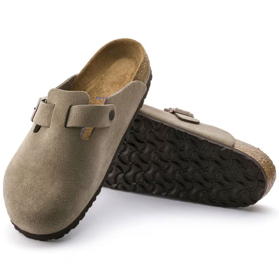 Boston | Anatomical comfort clogs in suede leather