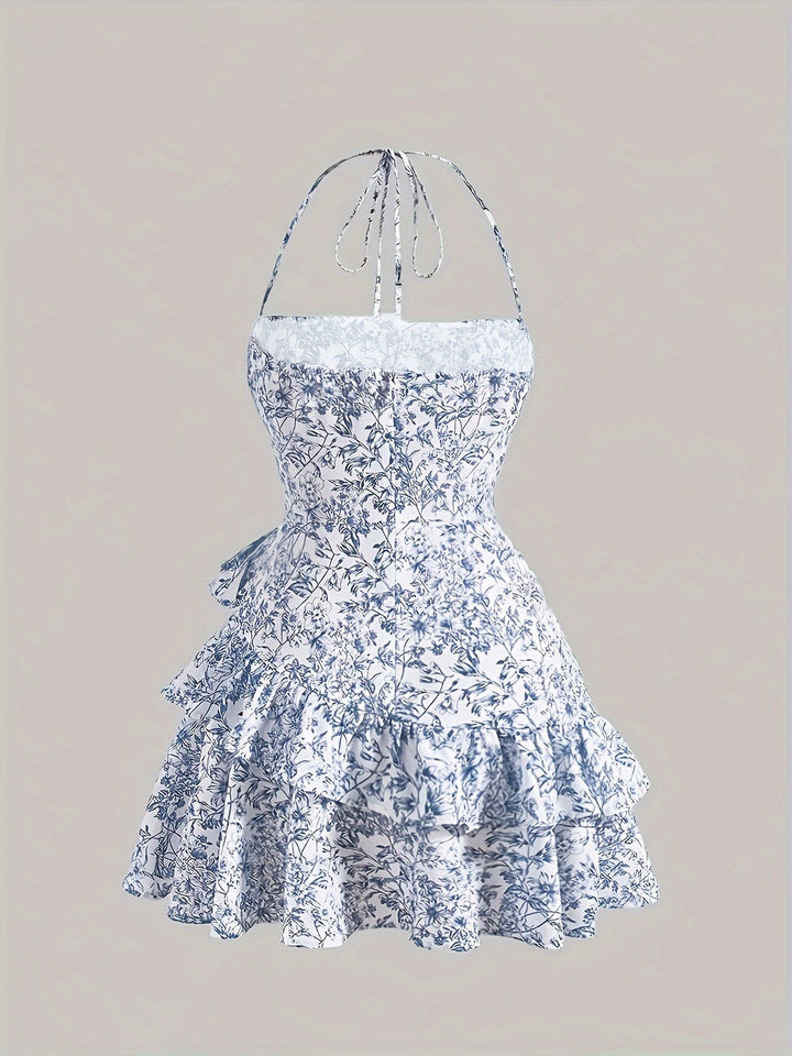 Ryle Φόρεμα Μίνι Φλοράλ Φόρεμα με γιακά και ένθετο για γυναίκες