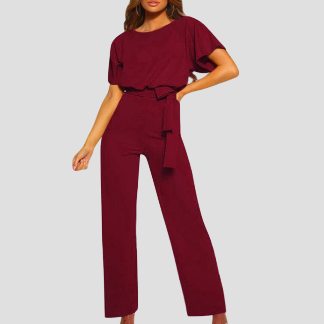 Beline | Κομψή ολόσωμη φόρμα με ζώνη | Ρευστή σιλουέτα & χαλαρή εμφάνιση