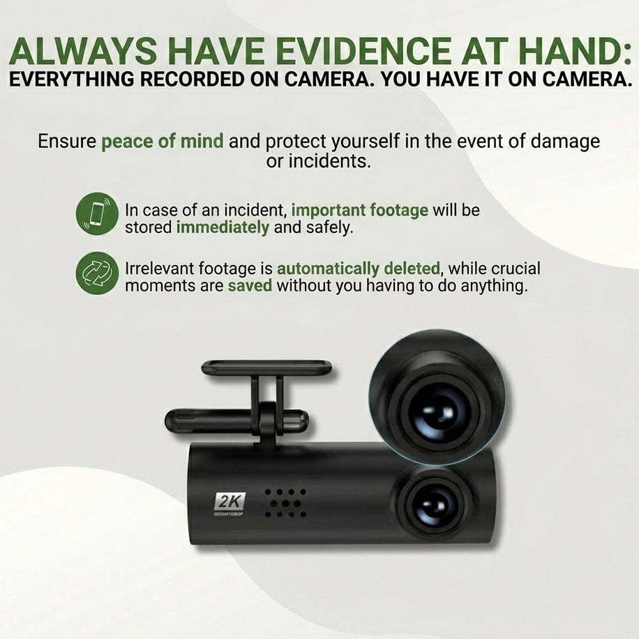 1080P Dashcam | 170° Wide Angle | Sony Starvis Night Vision | G-Sensor | Voice Alerts | Loop Recording