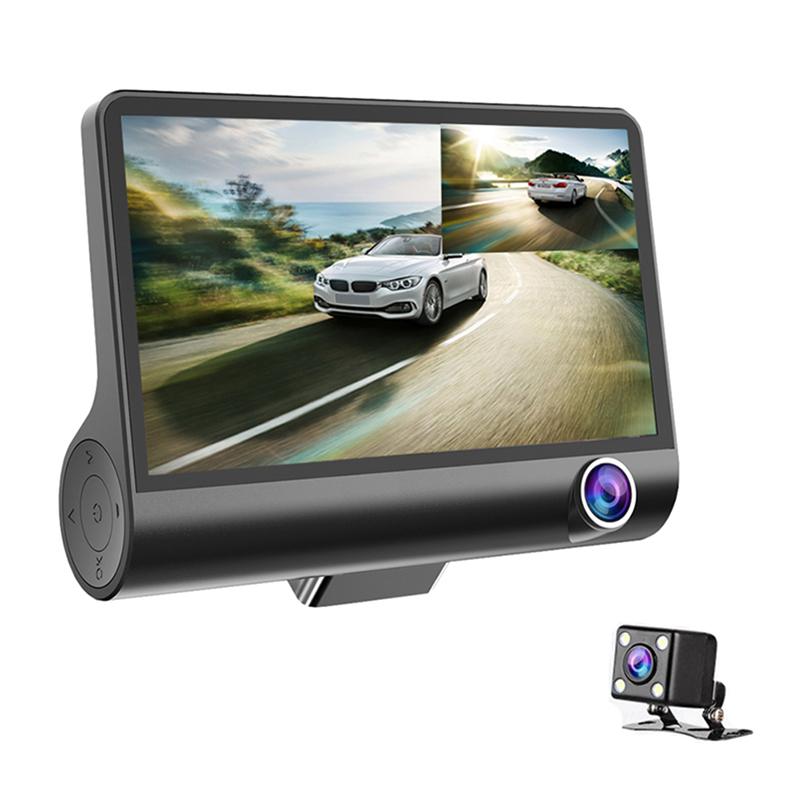 Dashcam med 3 HD-linser
