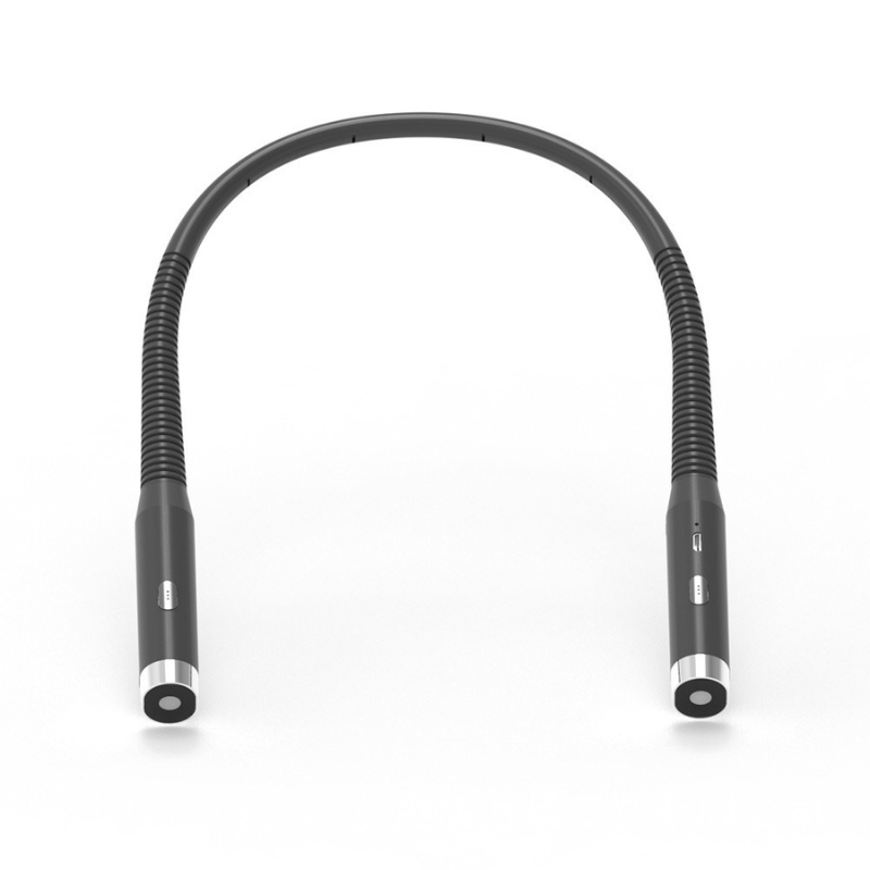 Fleksibel sort USB LED-lampe med justerbar hals, ideel til skrivebord og læsning. Energibesparende belysning til kontor og hjem.