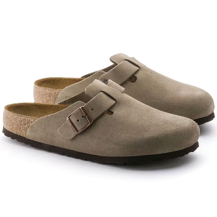 Boston | Anatomical comfort clogs in suede leather