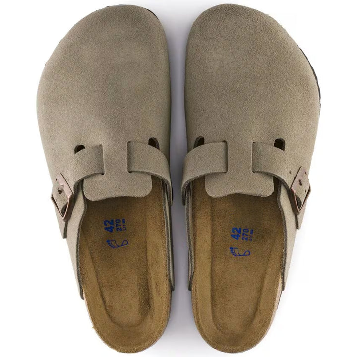 Boston | Anatomical comfort clogs in suede leather
