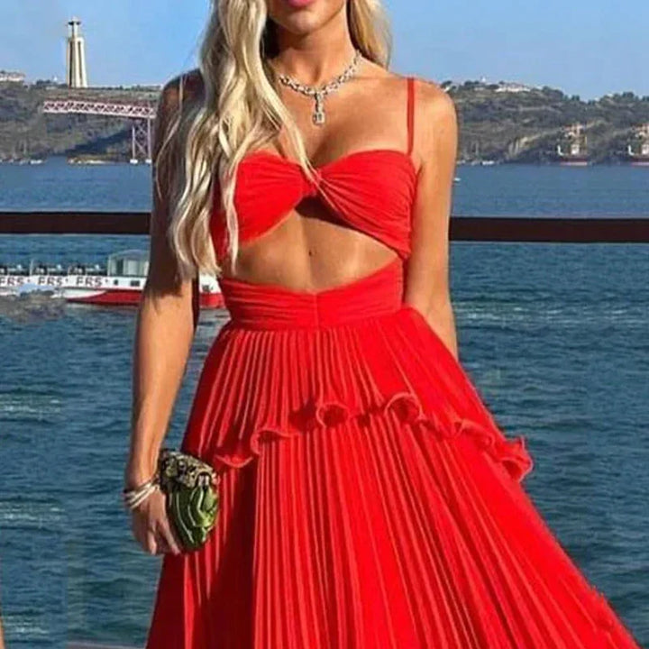 Léonie | Κομψό μάξι φόρεμα με V-λαιμόκοψη - άνεση και στυλ για κάθε περίσταση