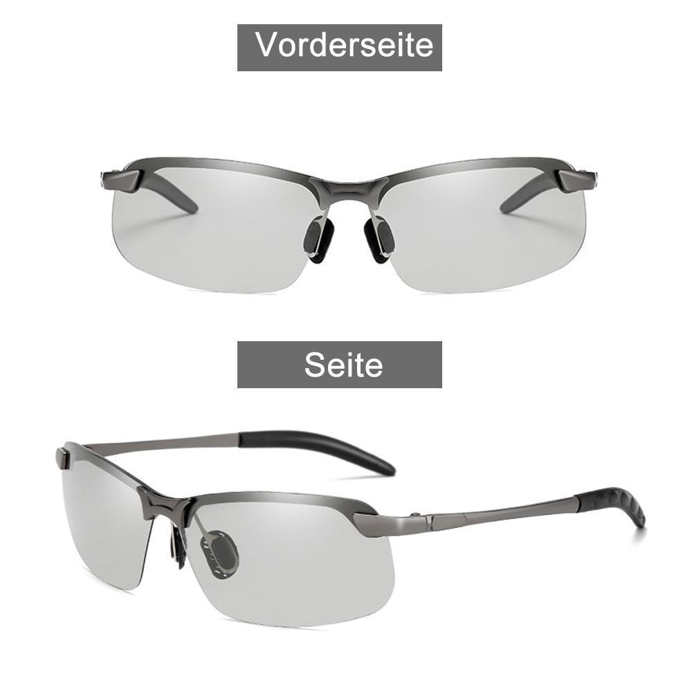 Automatic color-changing polarized glasses
