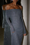 Luna - Glinding Off -Shoulder Maxi Jurk