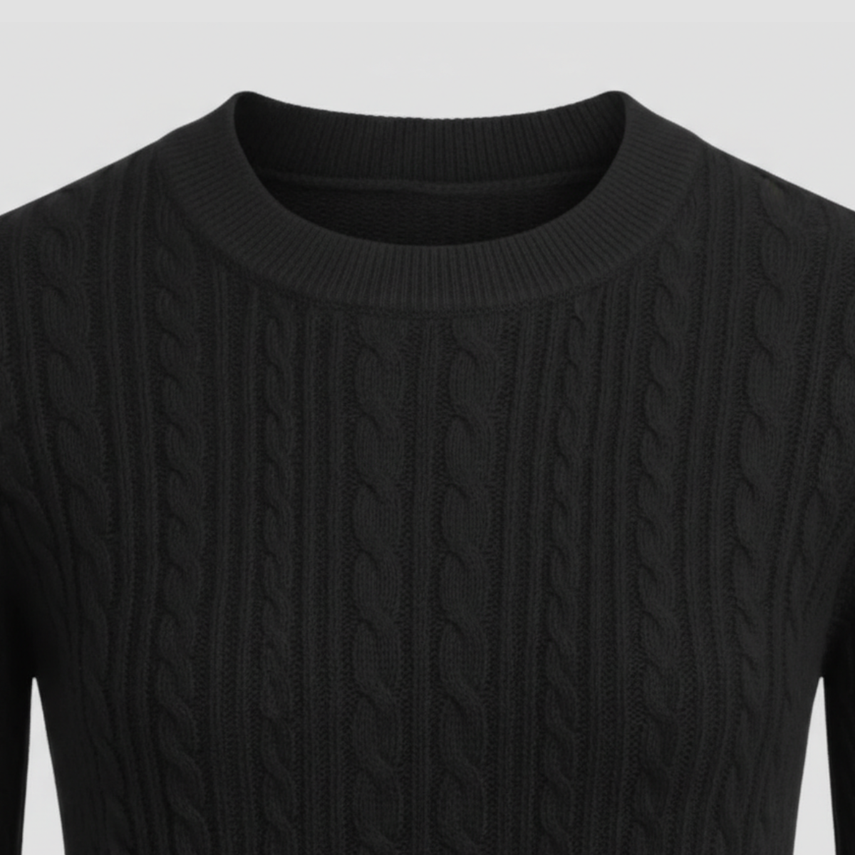 Pull tricoté pour femmes avec col rond et boutons décoratifs