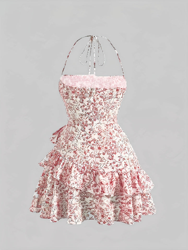 Ryle Φόρεμα Μίνι Φλοράλ Φόρεμα με γιακά και ένθετο για γυναίκες