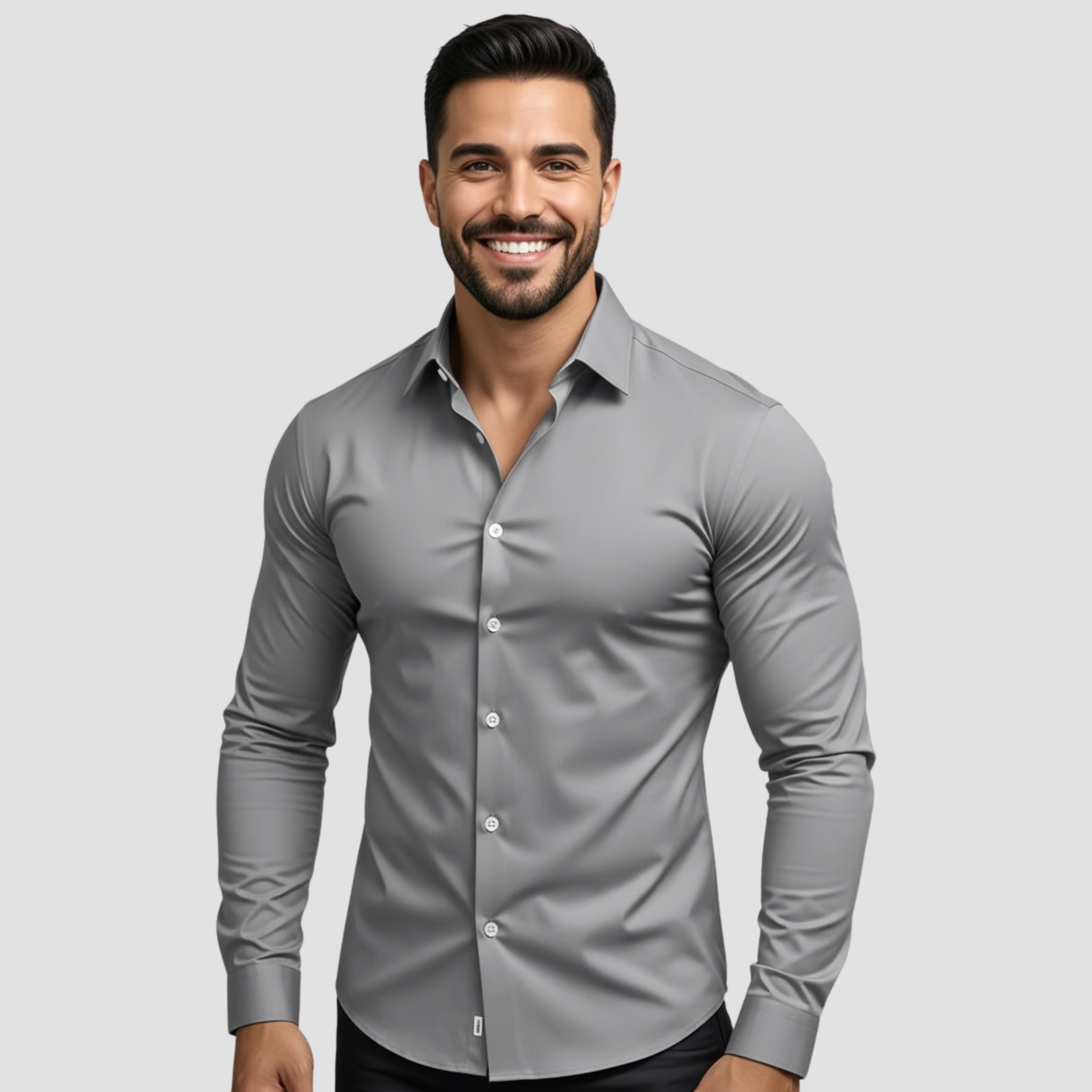 Camisa para hombre sin arrugas con elasticidad y corte moderno