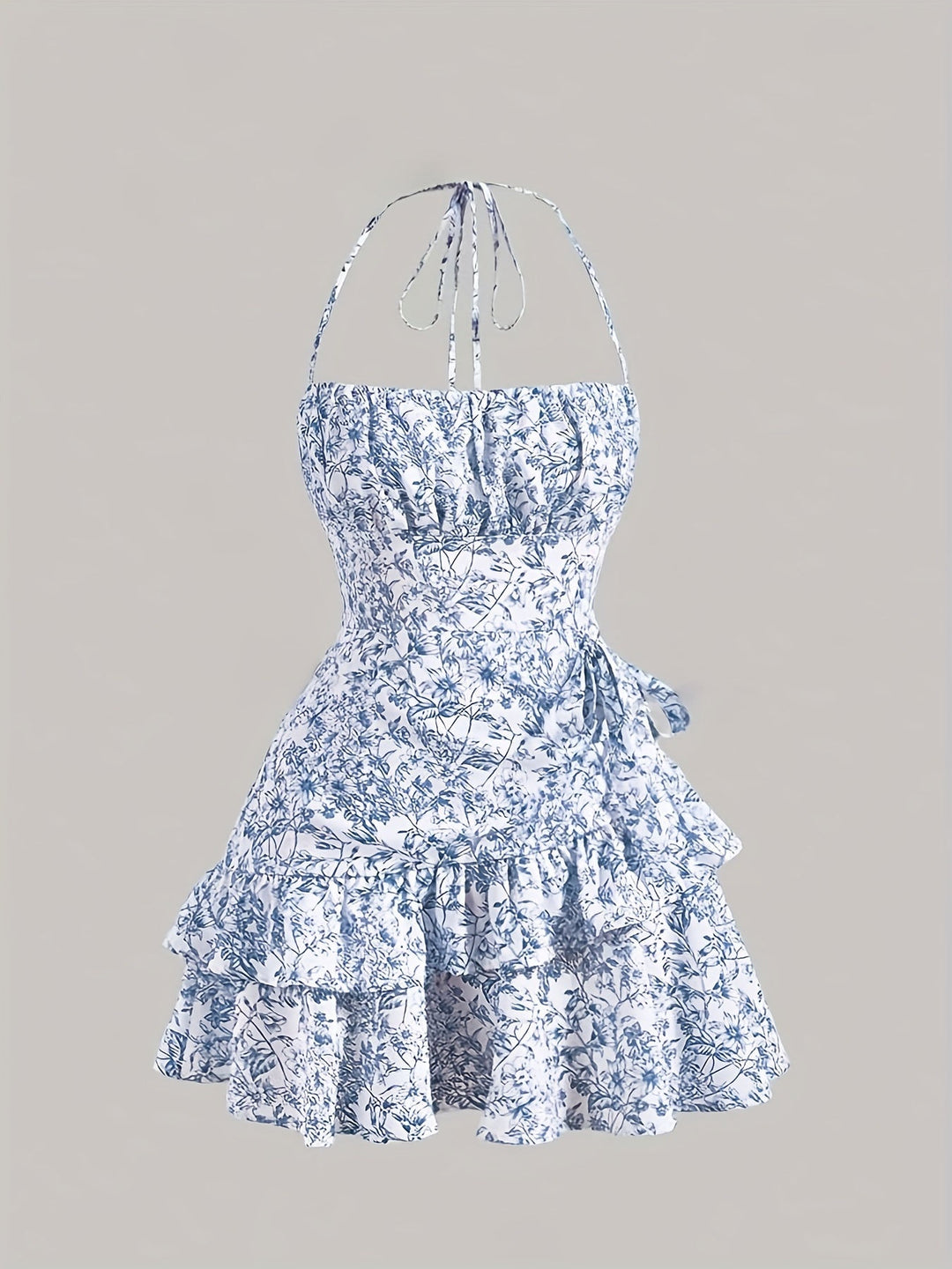 Ryle Φόρεμα Μίνι Φλοράλ Φόρεμα με γιακά και ένθετο για γυναίκες