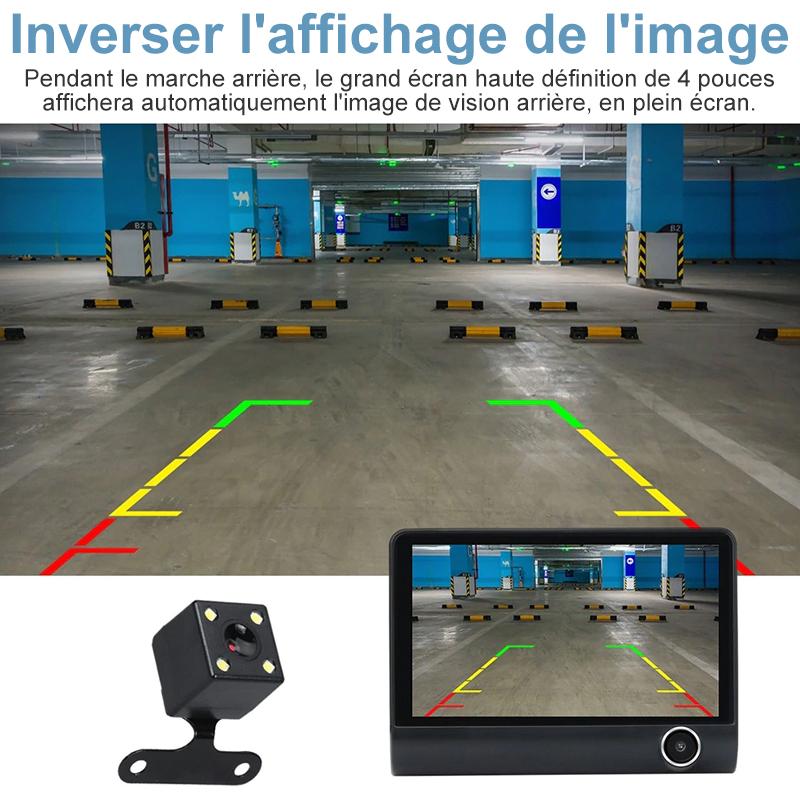 Dashcam med 3 HD-linser