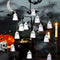 Adorno de madera con forma de fantasma para Halloween - juego de adornos para fiestas de Halloween espeluznantes y para el hogar