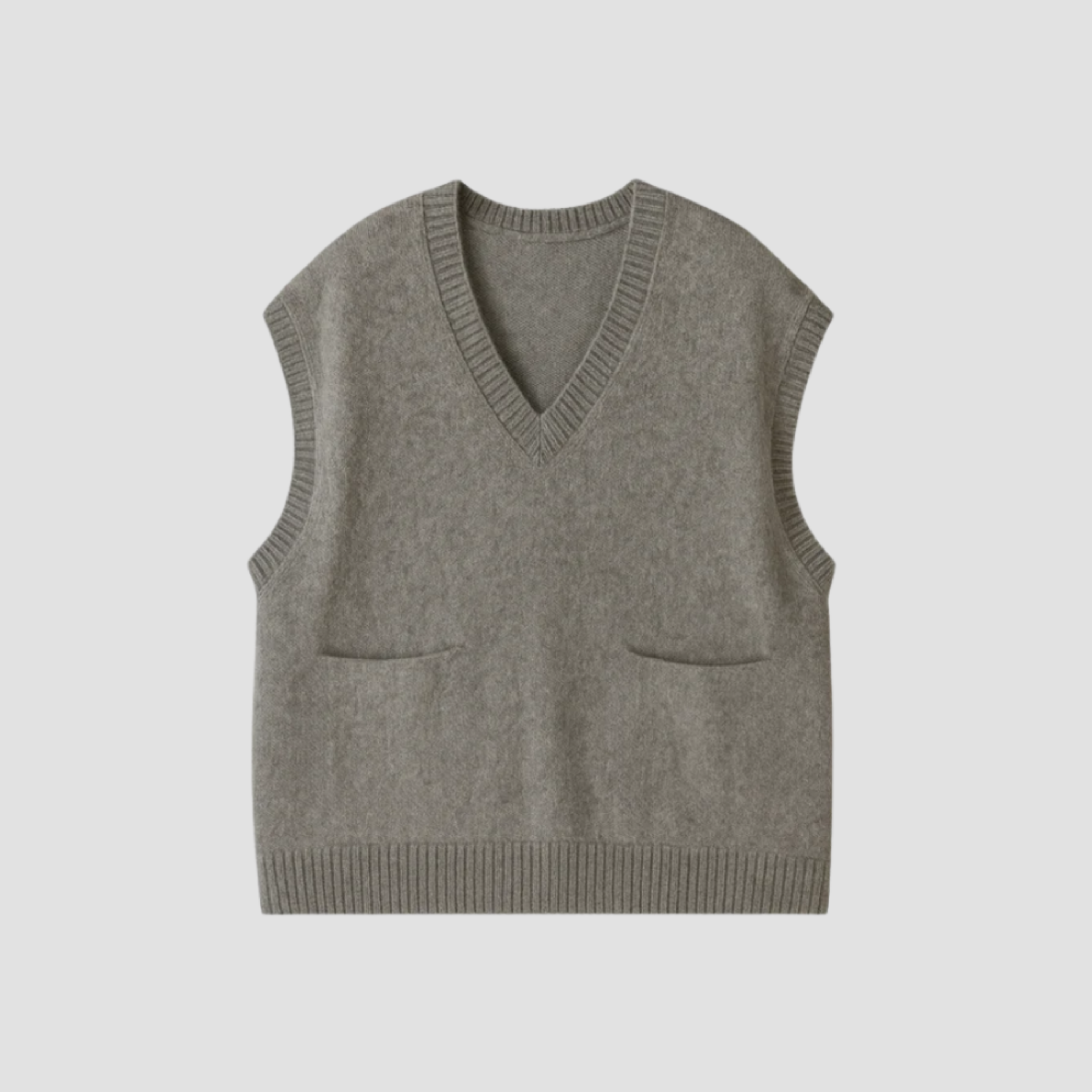 Gilet tricoté pour femmes en mélange de laine douce et style classique