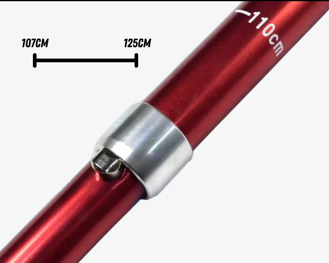 Lekkie kije do nordic walking z regulowaną wysokością i składanym wzorem