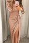 Kyelle gala dress for women | Off-Shoulder-Design with Split and Elegant Fit for Wedding or Galla