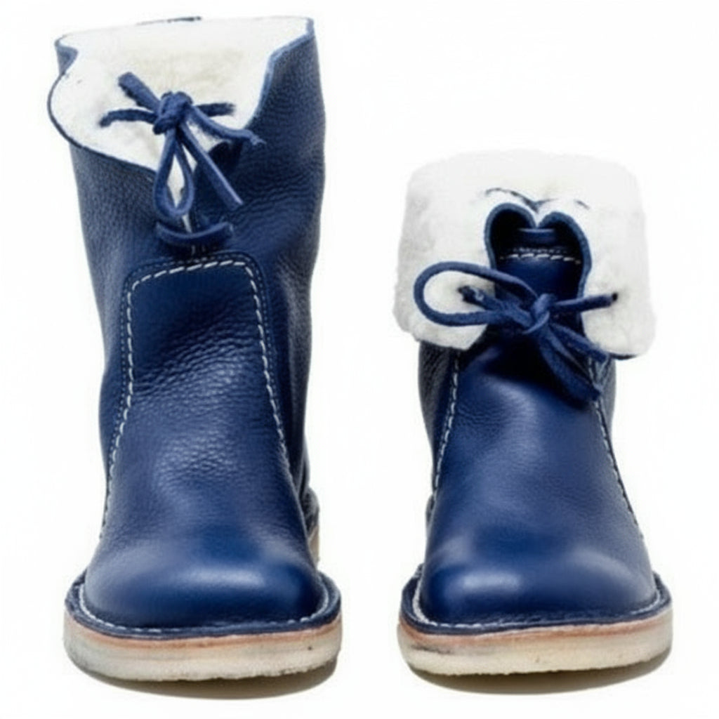 Stivali invernali impermeabili con caldo rivestimento in lana e design elegante