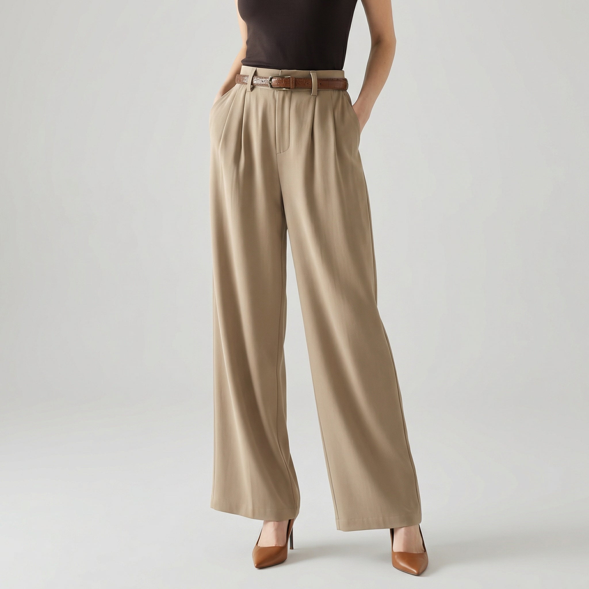 Averelle - Højtaljet Vidbenet Buks