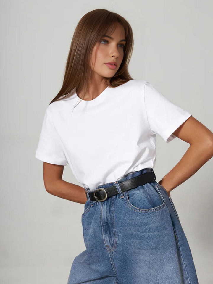 Léa | Základní oversize tričko pro ženy z prémiové bavlny | Pohodlí a uvolněný styl