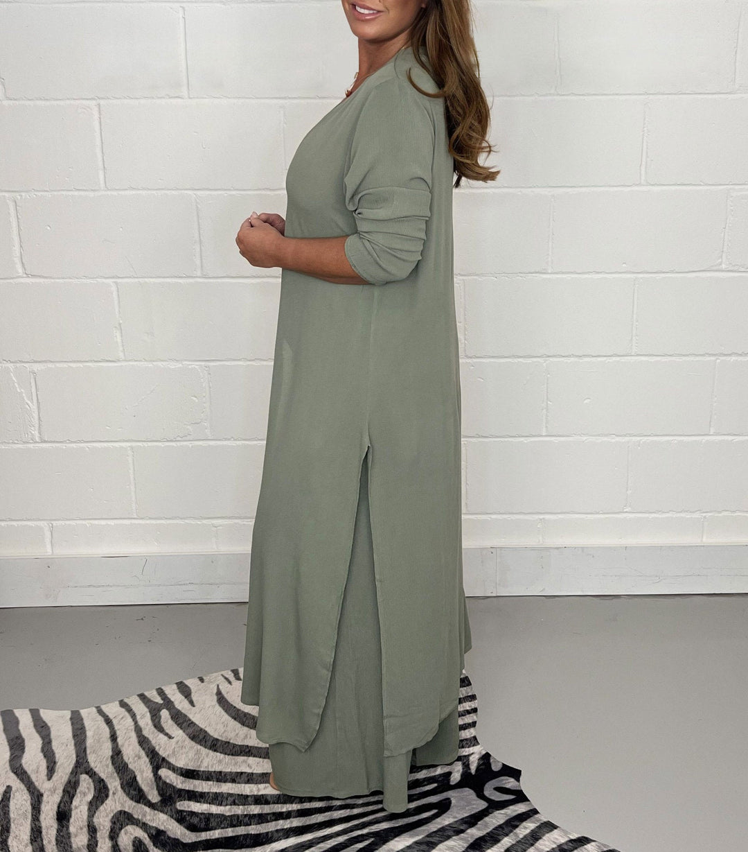 Conjunto Elena todelt para mulheres com vestido e calças | Arejado, elegante e ideal para primavera/verão
