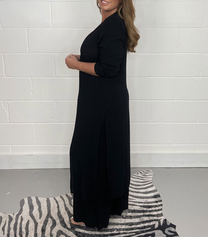 Conjunto Elena todelt para mulheres com vestido e calças | Arejado, elegante e ideal para primavera/verão