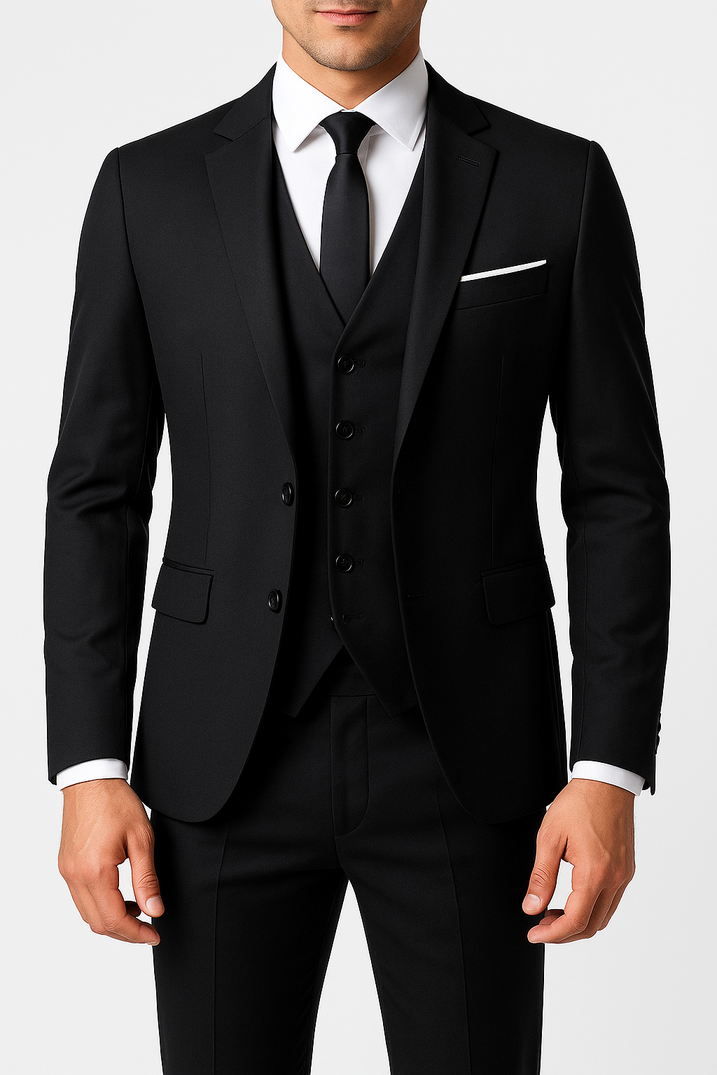 Elegáns 3 részes slim fit öltöny férfiaknak