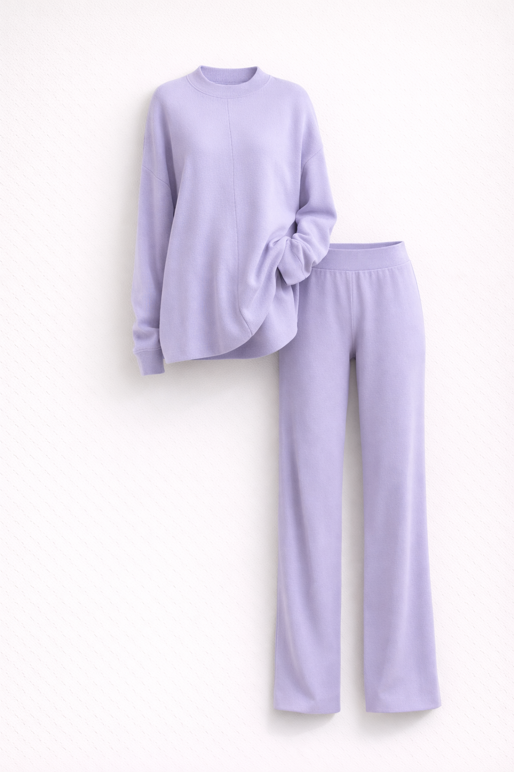 Set de odihnă tricotat pentru femei cu picioare largi și confort moale