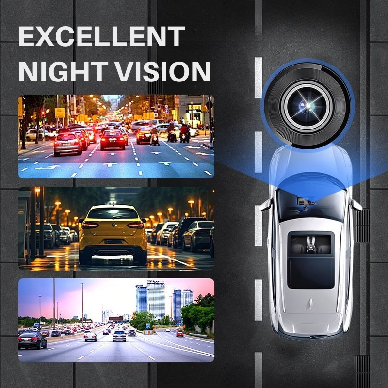 Dashcam | Front und Heckkamera Aufnahme | Weitwinkel und Nachtmodus | SafeRoute