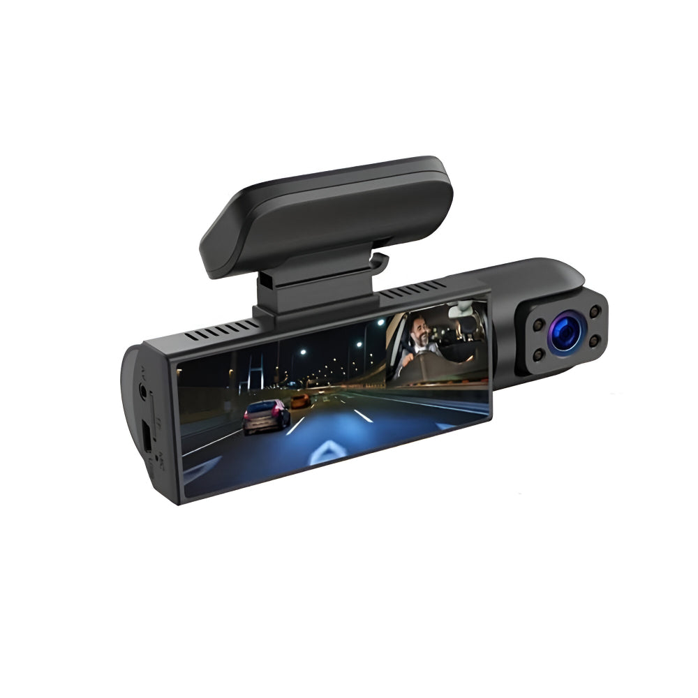 Dashcam bilkamera 1080P vidvinkel dual optagelse