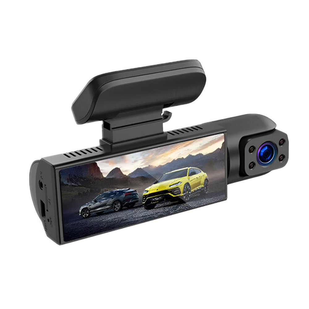 Dashcam bilkamera 1080P vidvinkel dual optagelse