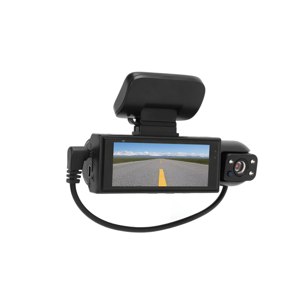 Dashcam bilkamera 1080P vidvinkel dual optagelse