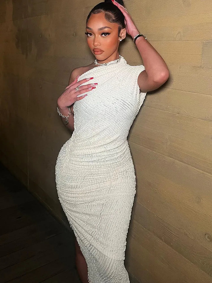 Φόρεμα Larah White Off Shoulder | Κομψότητα και μοντερνισμός για κάθε περίσταση