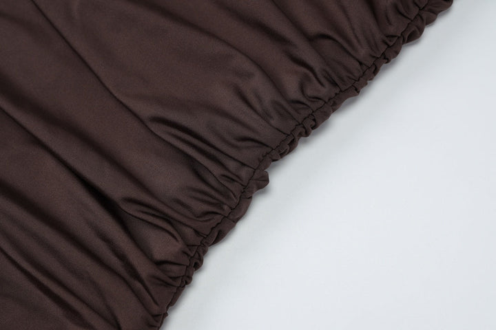 Elara Draped Dress | Πολυτελές φόρεμα με κουρτίνα και κοπή για μια κομψή εμφάνιση