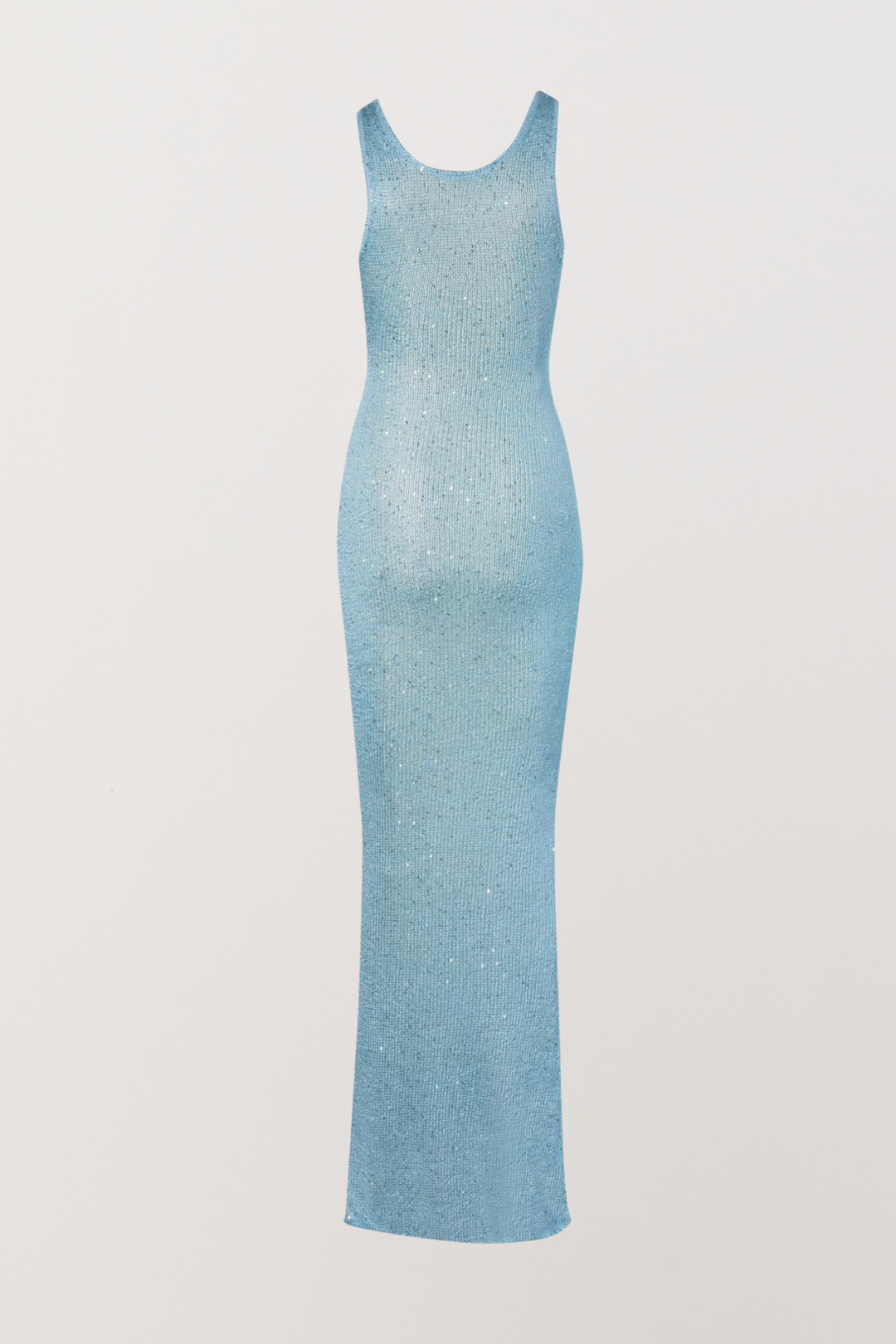 Isla βραδινό φόρεμα για γυναίκες | Μακρύ φόρεμα με παγιέτες σε μπλε με U-ντεκολτέ και εφαρμοστή γραμμή