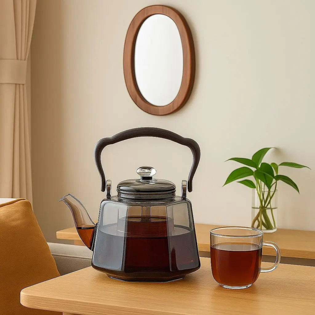 Flix Halcyon Heat-Resistant Glass Teapot With Infuser Inovessa