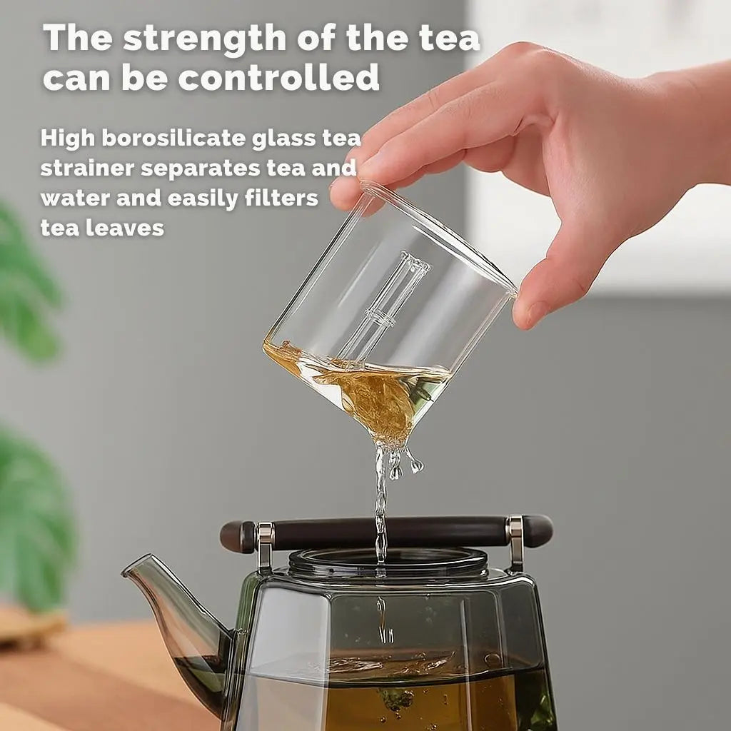 Flix Halcyon Heat-Resistant Glass Teapot With Infuser Inovessa
