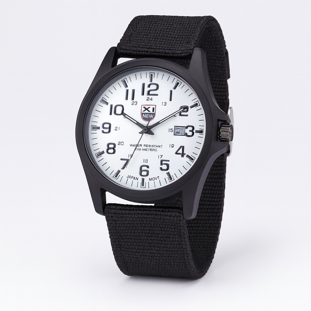 Black Men's watch | Waterproof, robust and ideal for outdoor use