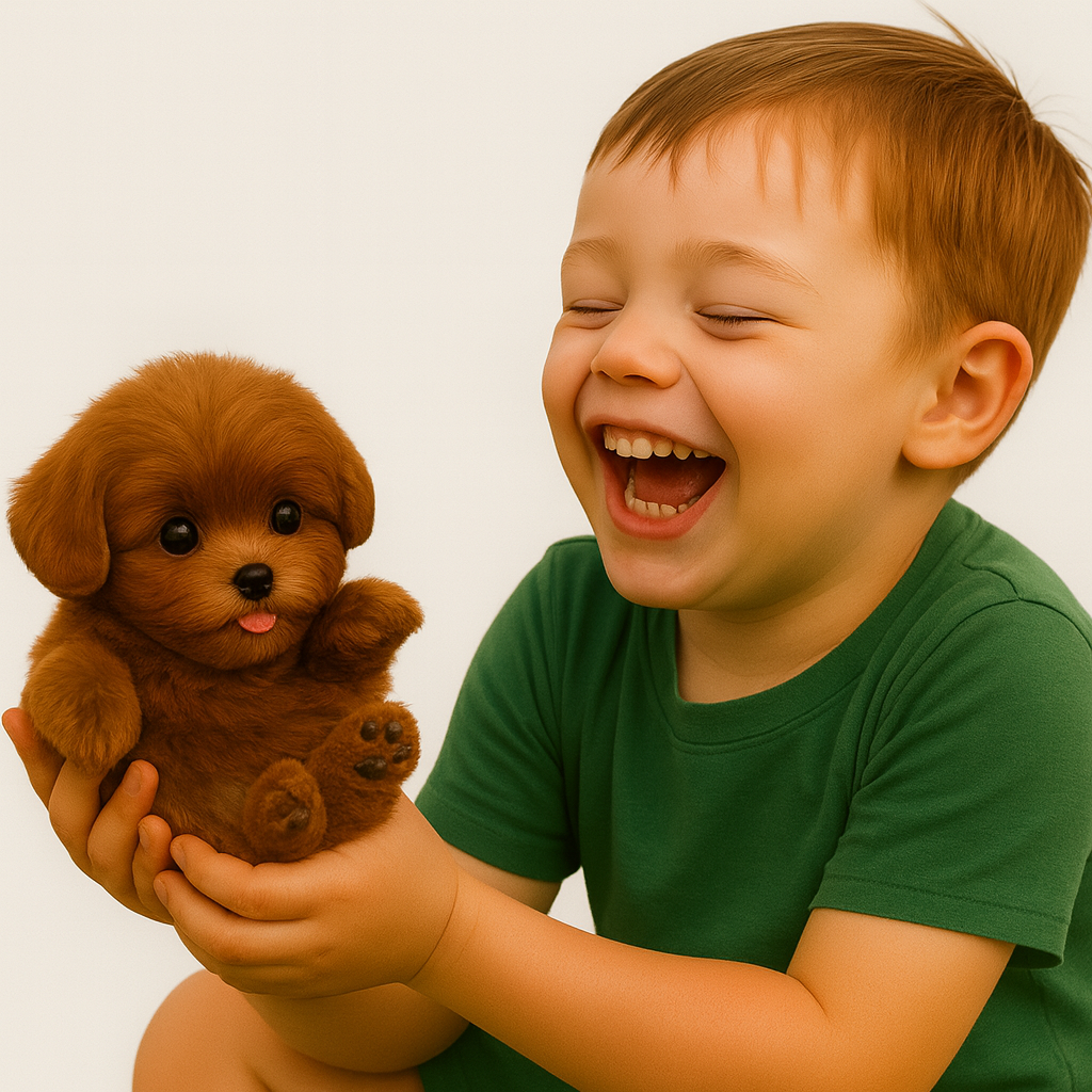 Interactive puppy toy with realistic movements