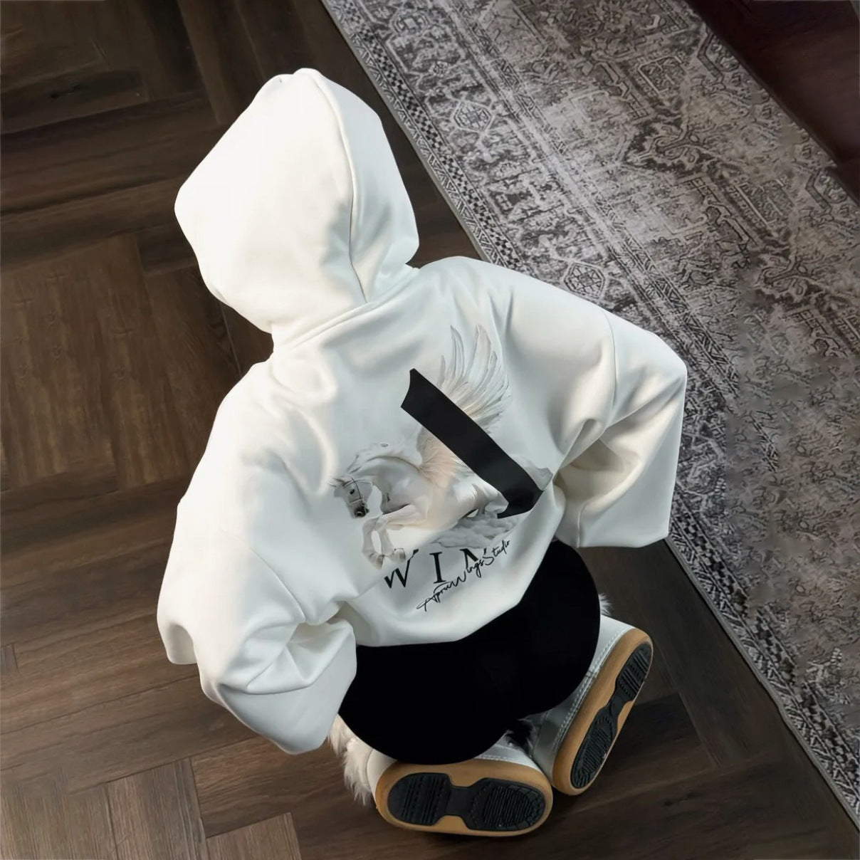 Urban hoodie for women with unique graphic design