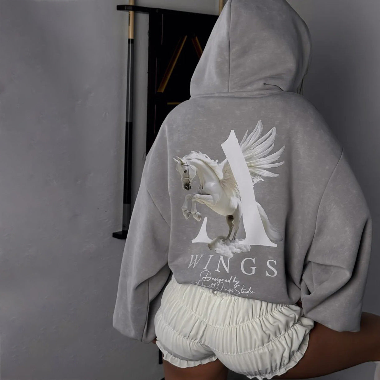 Urban hoodie for women with unique graphic design