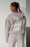 Hvid hættetrøje Fox Moon | Oversize-Passform, Zachte Fleece, Puff-Print