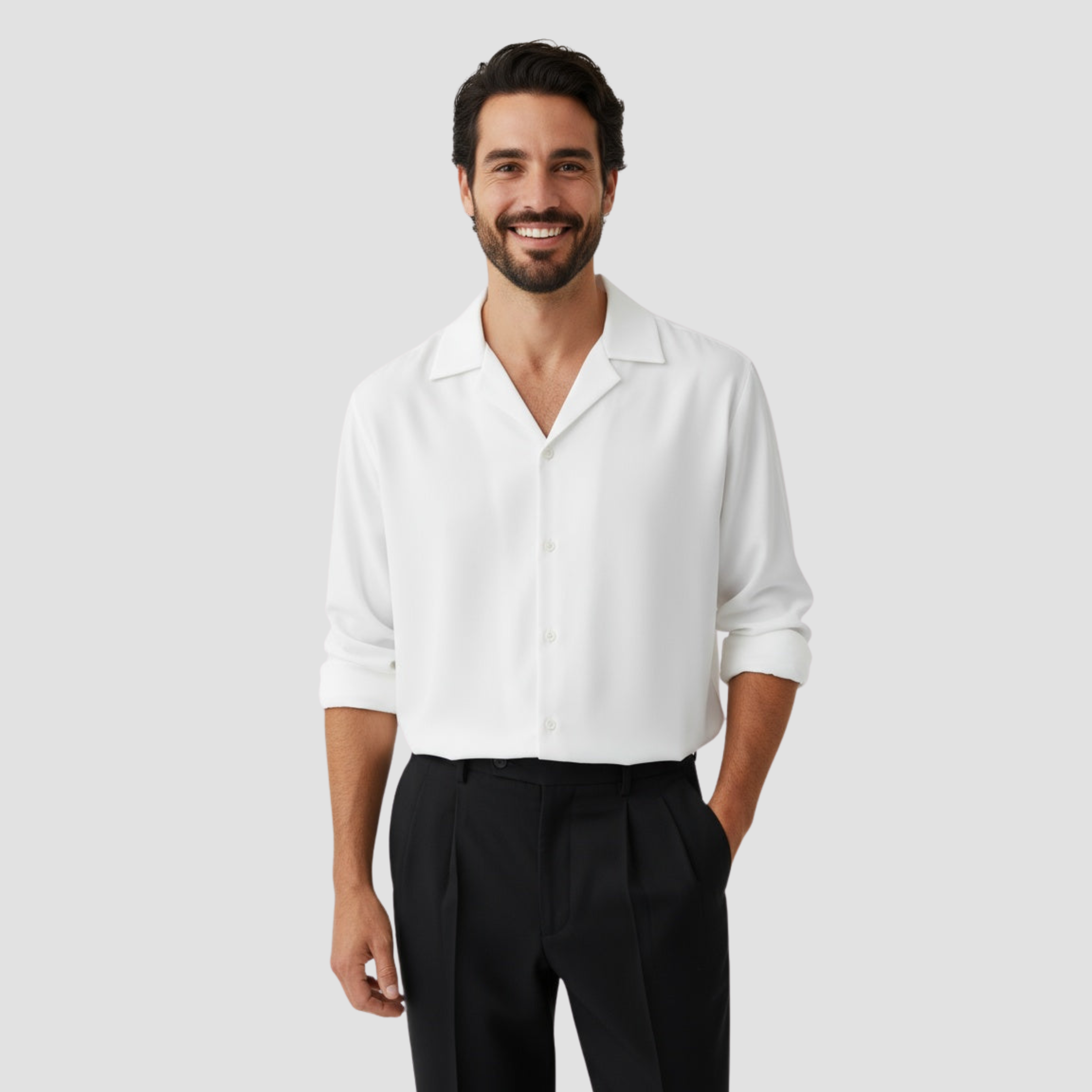 Olvisar - Herreskjorte Med Åben Krave