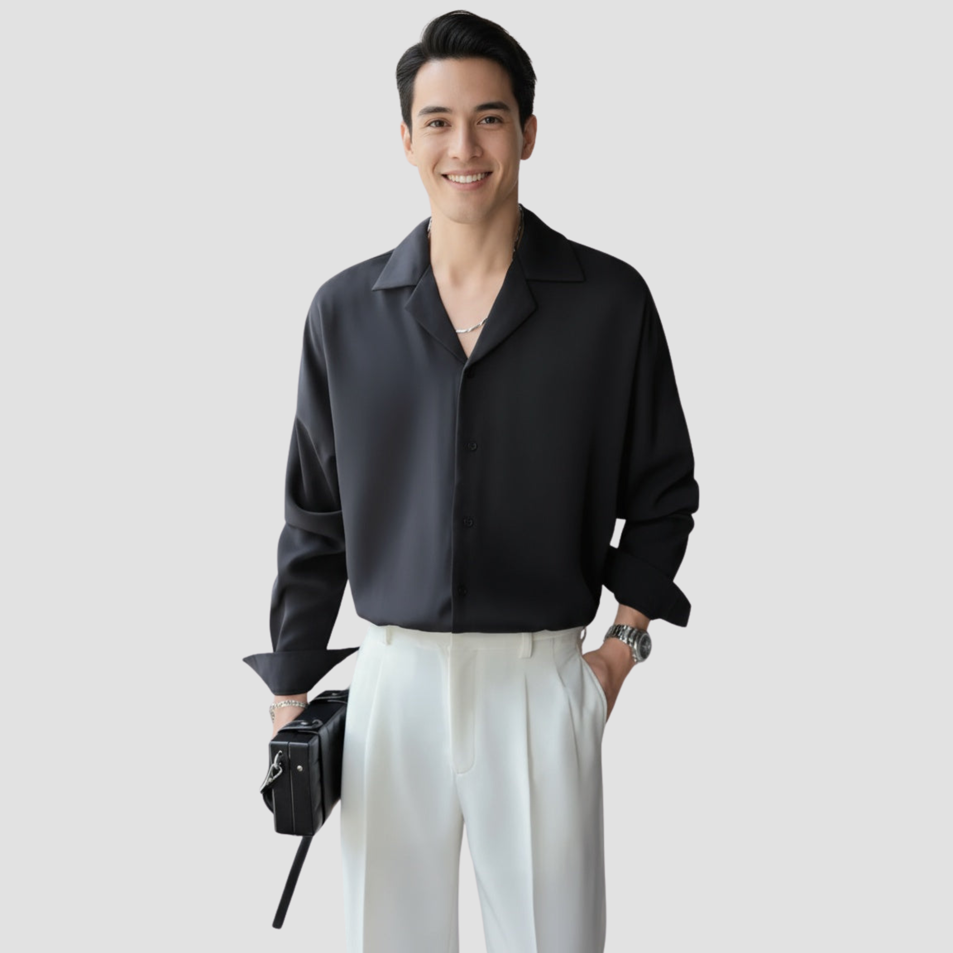 Olvisar - Herreskjorte Med Åben Krave