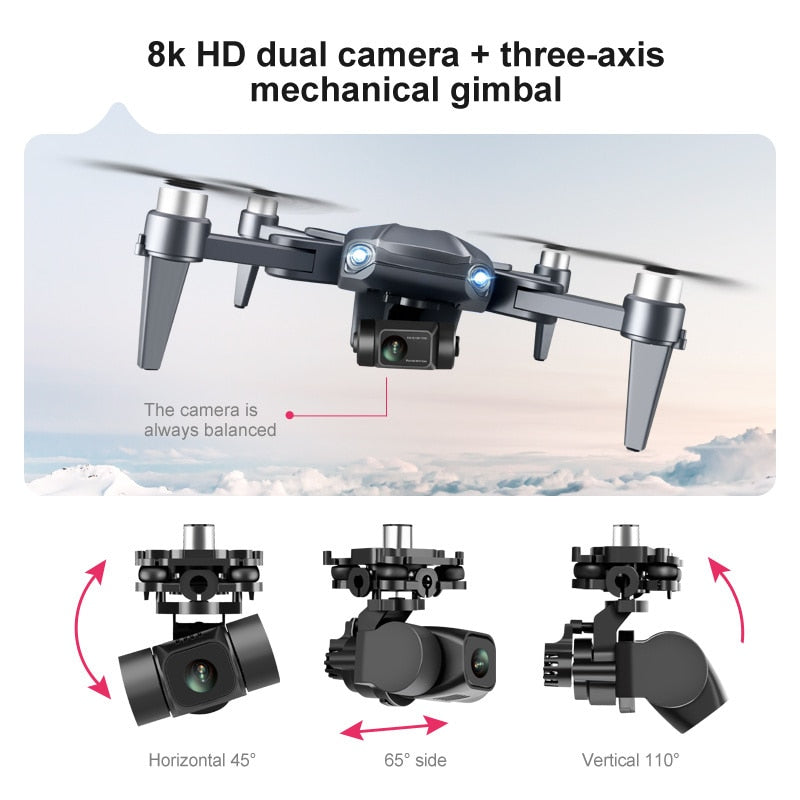 RG109 Pro Drone | 8K HD drone with dual camera, GPS and brushless motors