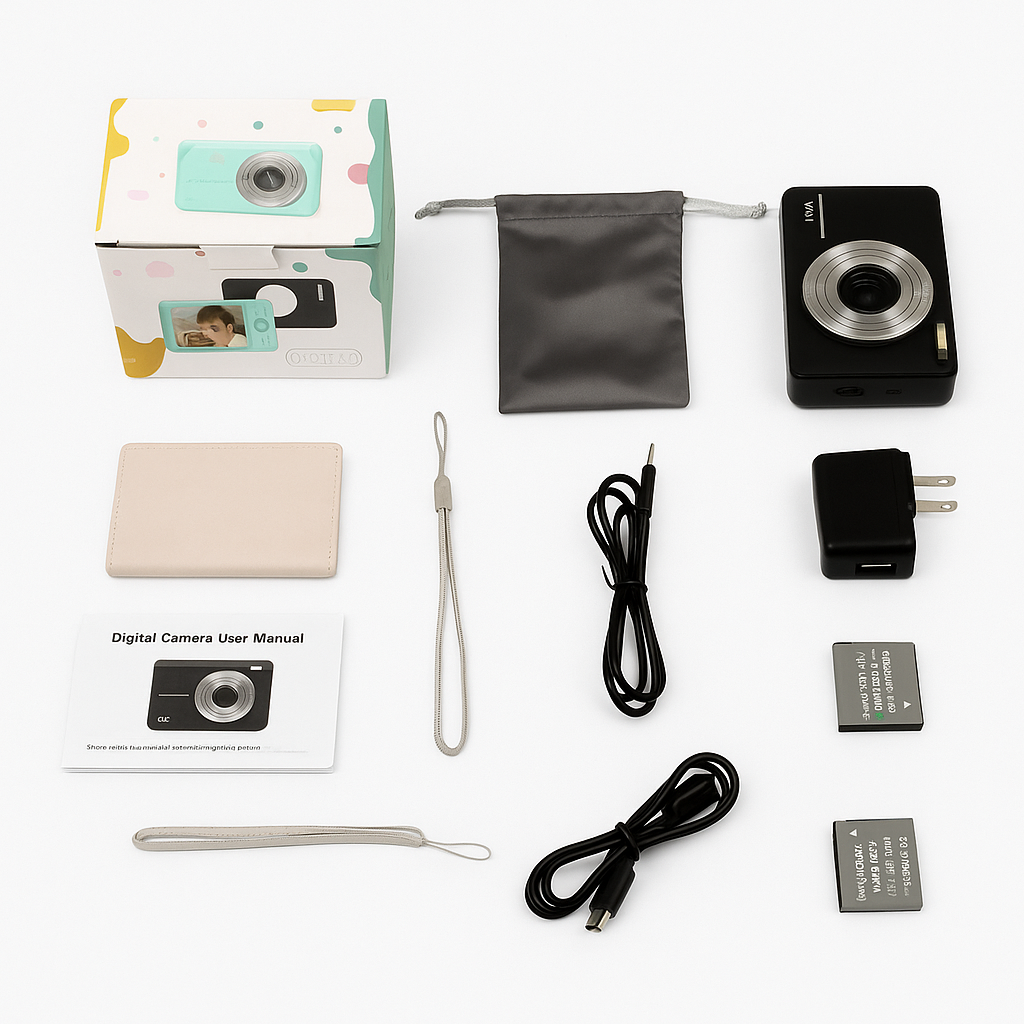 RetroSnap Vintage digital camera with 1080p video and retro design