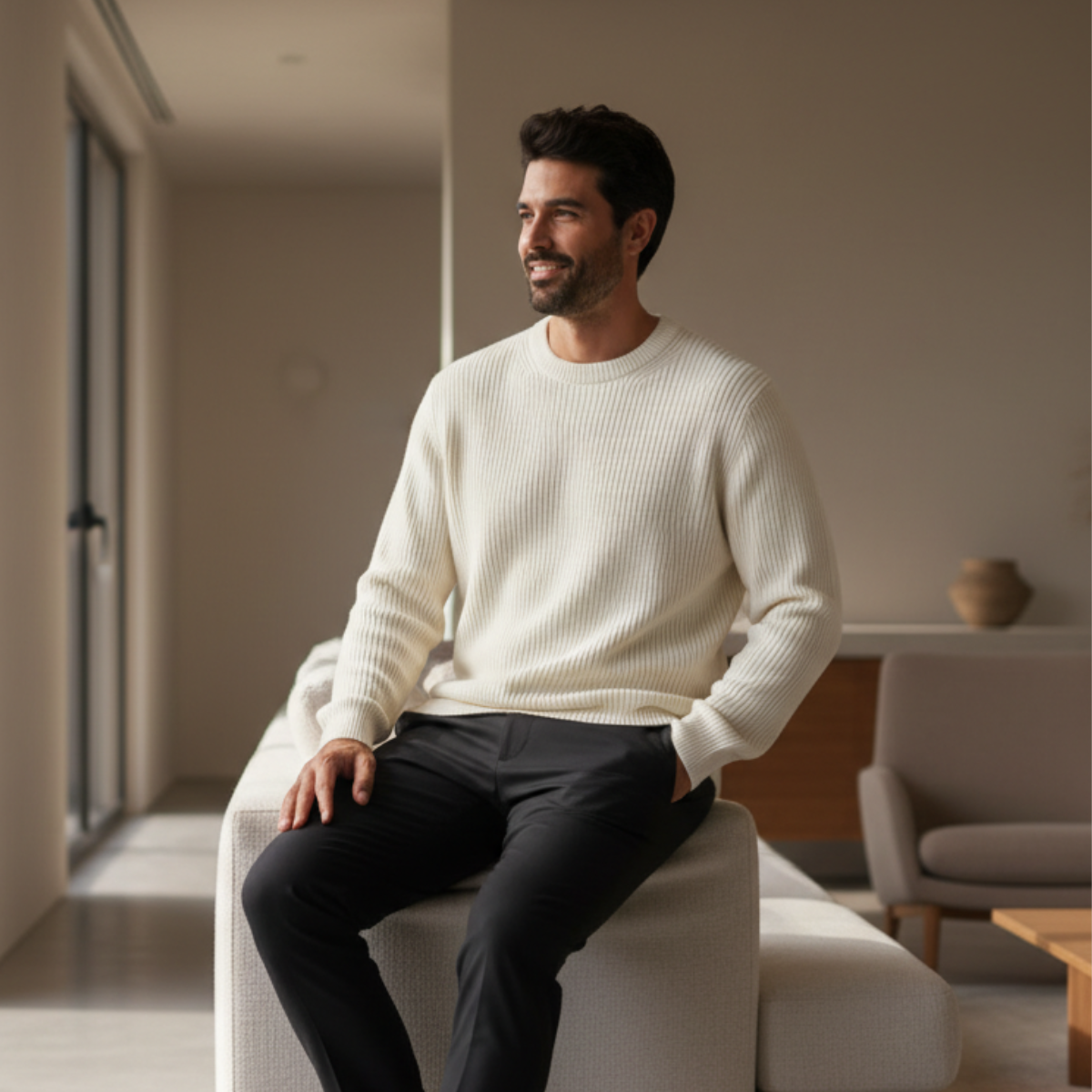 Ribcrest - Herre Ribstrikket Sweater