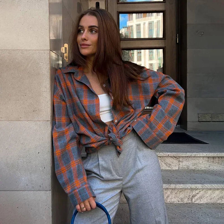 Oversized košilebunda s kostkovaným vzorem | Měkký flanel | Trendy styl vrstvení