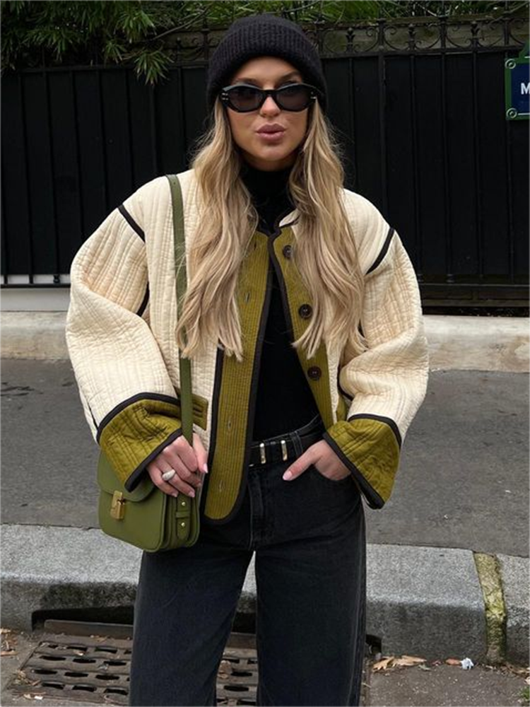 Michon | Jaqueta acolchoada oversized para mulheres com estilo francês - Confortável e na moda