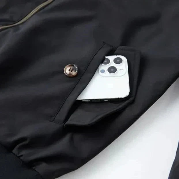 Klassisk Herre Bomberjakke | Slim Fit Jakke med Tern Foring Tidløs Stil