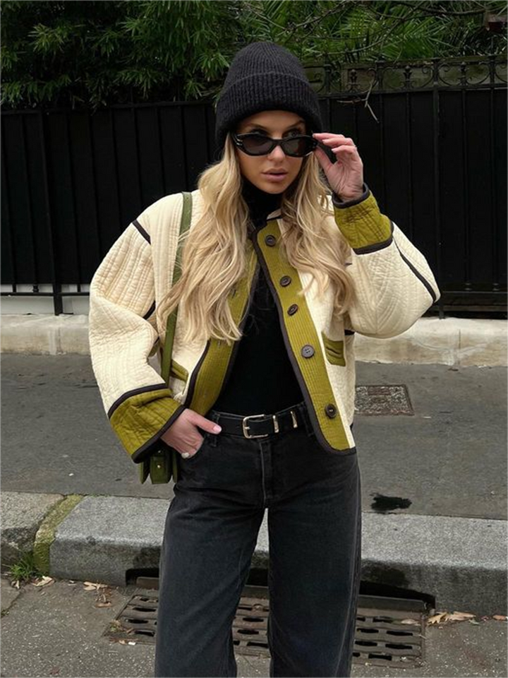 Michon | Jaqueta acolchoada oversized para mulheres com estilo francês - Confortável e na moda